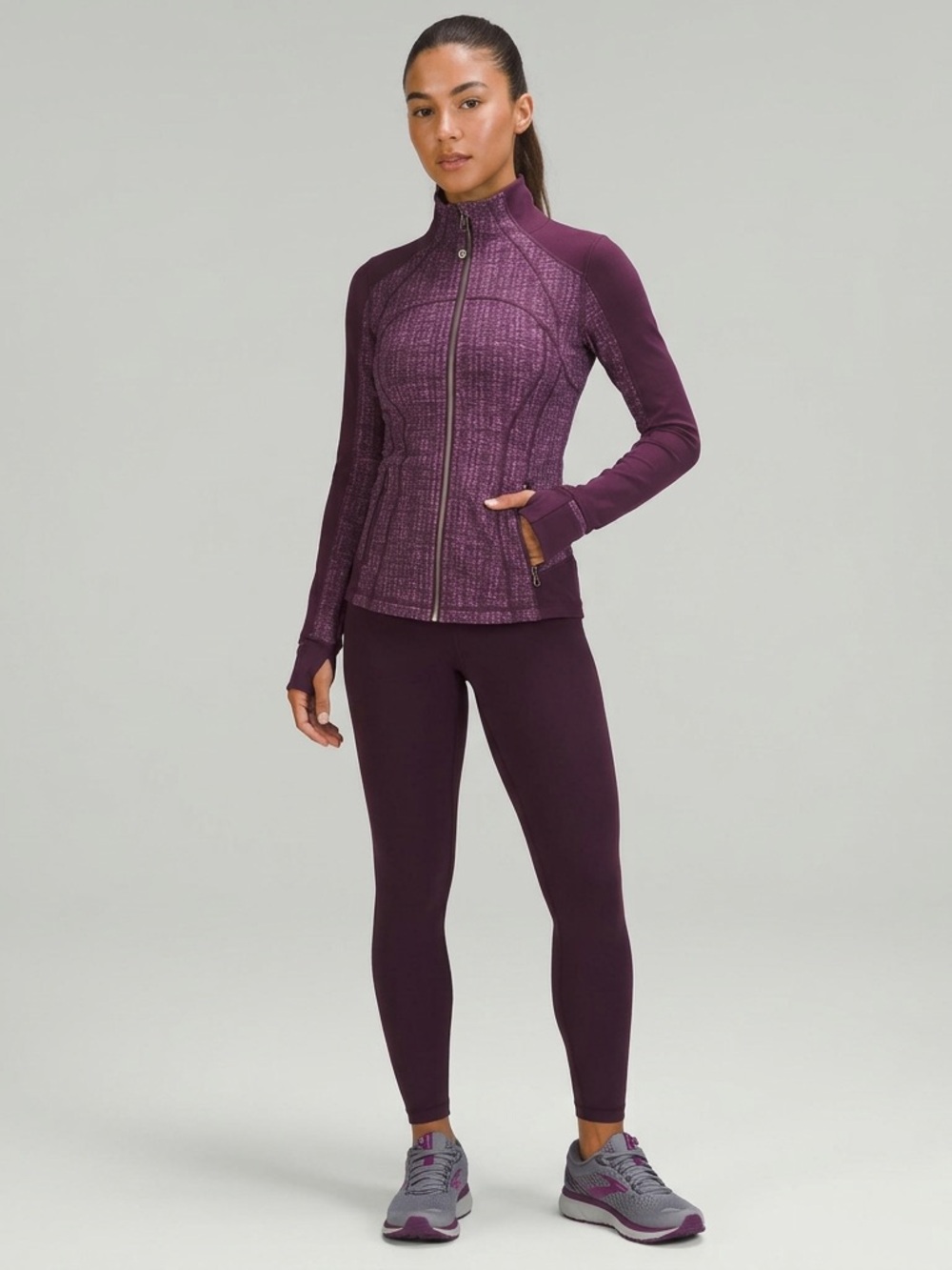 lululemon athletica Plum Full-Zip Bomber Jacket